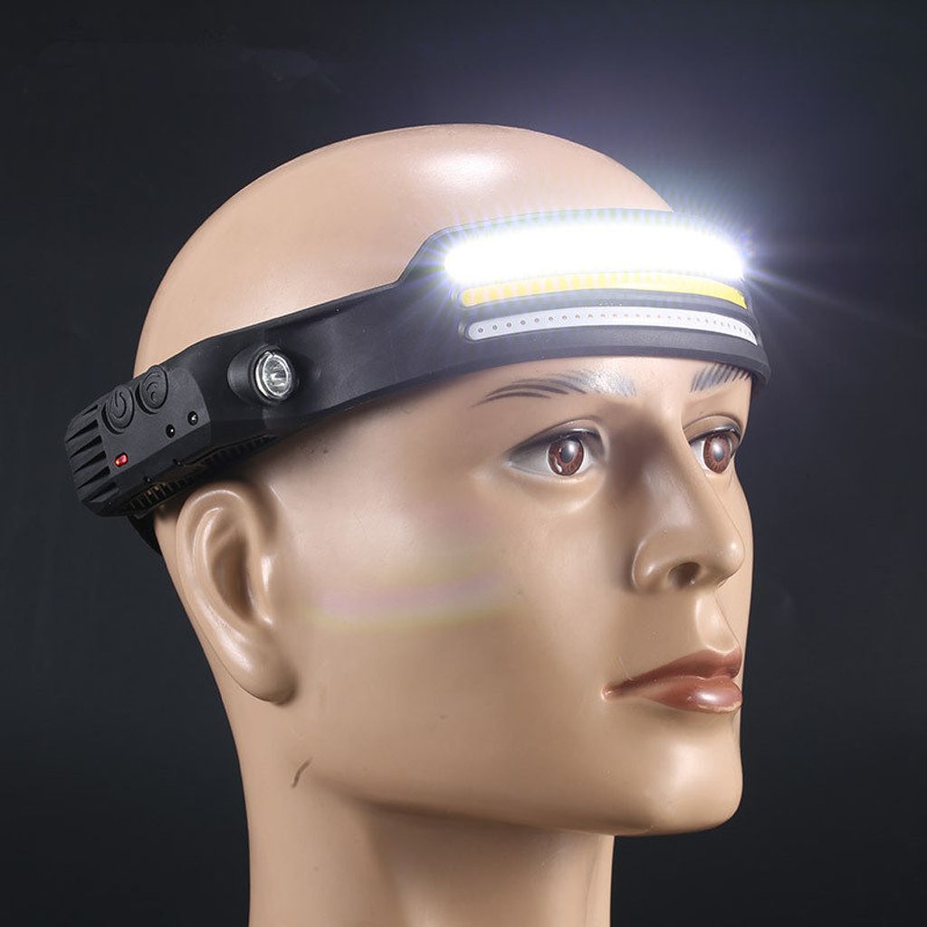 LED Stirnlampe, Sensorscheinwerfer COB USB wiederaufladbar Produktbild 2