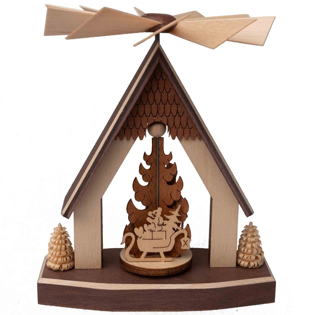 Kreißl Pyramidenhaus 12 cm, Motiv:Weihnachtsmann