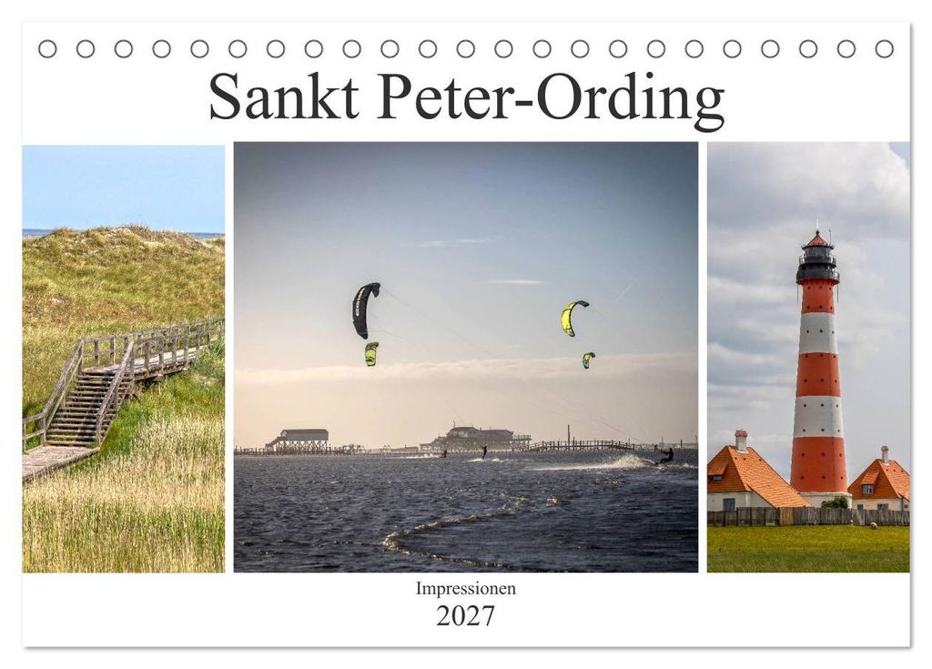 Impressionen aus Sankt Peter-Ording (Tischkalender 2027 DIN A5 quer), CALVENDO Monatskalender