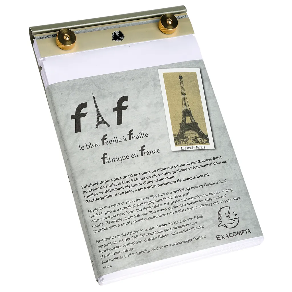 Bloc-notes de Bureau FAF N° 4 Blanc Uni pour Notes et Mémos Rapides