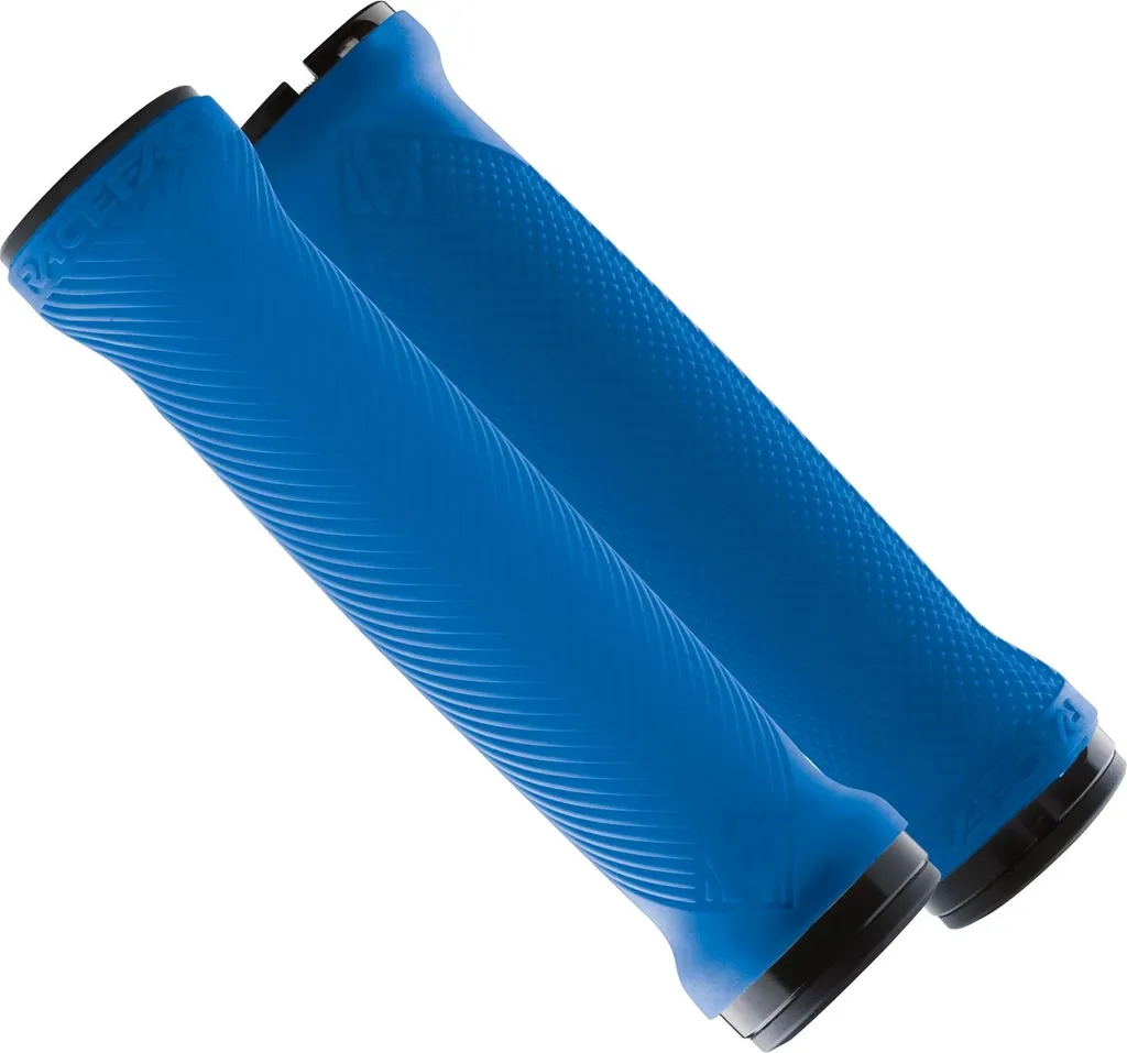 Poignées de vélo Race Face Lovehandle bleu à double verrouillage