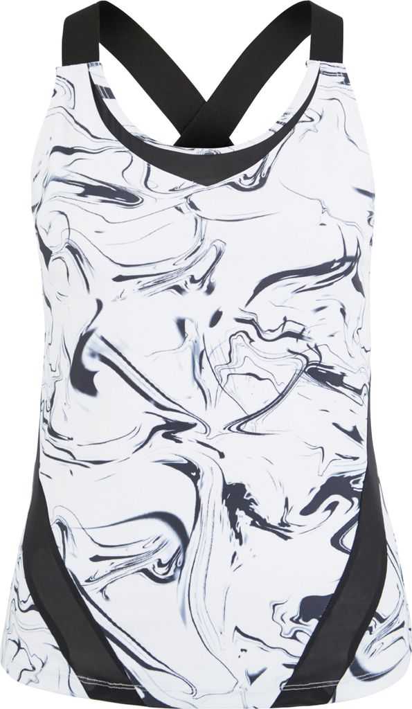 LASCANA ACTIVE Funktionsshirt weiß-marmoriert-schwarz Größe 36/38