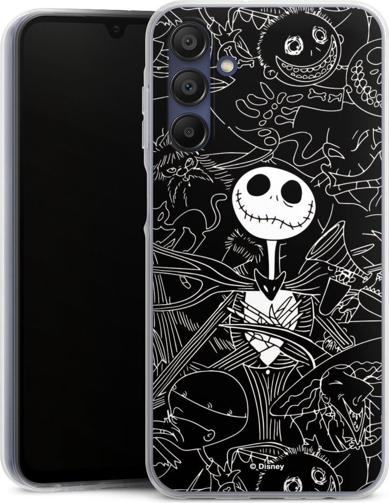 DeinDesign Handyhülle für Samsung Galaxy A15 5G Silikon Hülle Case Smartphone Schutzhülle Disney Halloween Nightmare Before Christmas