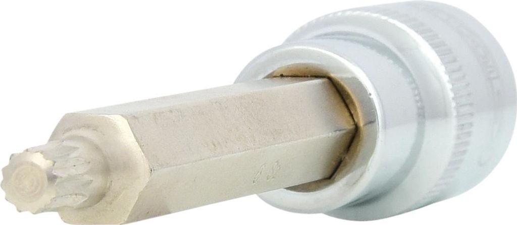 KS TOOLS 918.1692-E 1/2" CHROMEplus Bit-Stecknuss XZN, lang, M6, auf Hänger