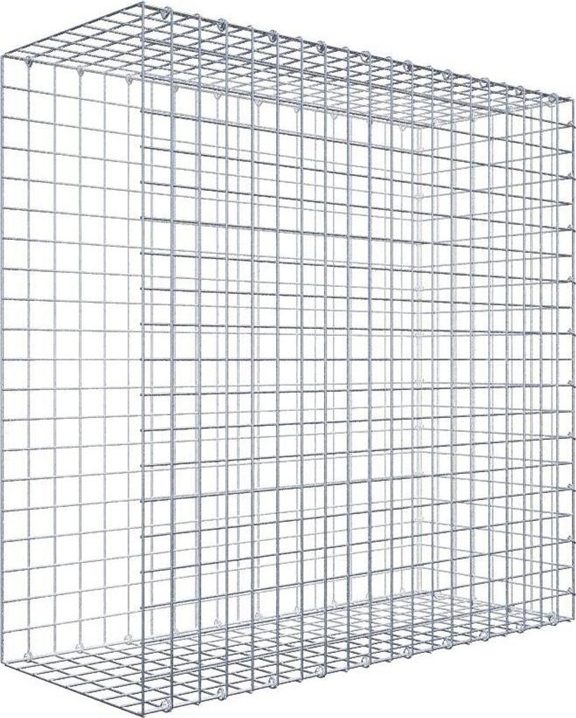 Anbaugabione Typ 2 100 cm x 100 cm x 40 cm (L x H x T), Maschenweite 5 cm x 5 cm, C-Ring