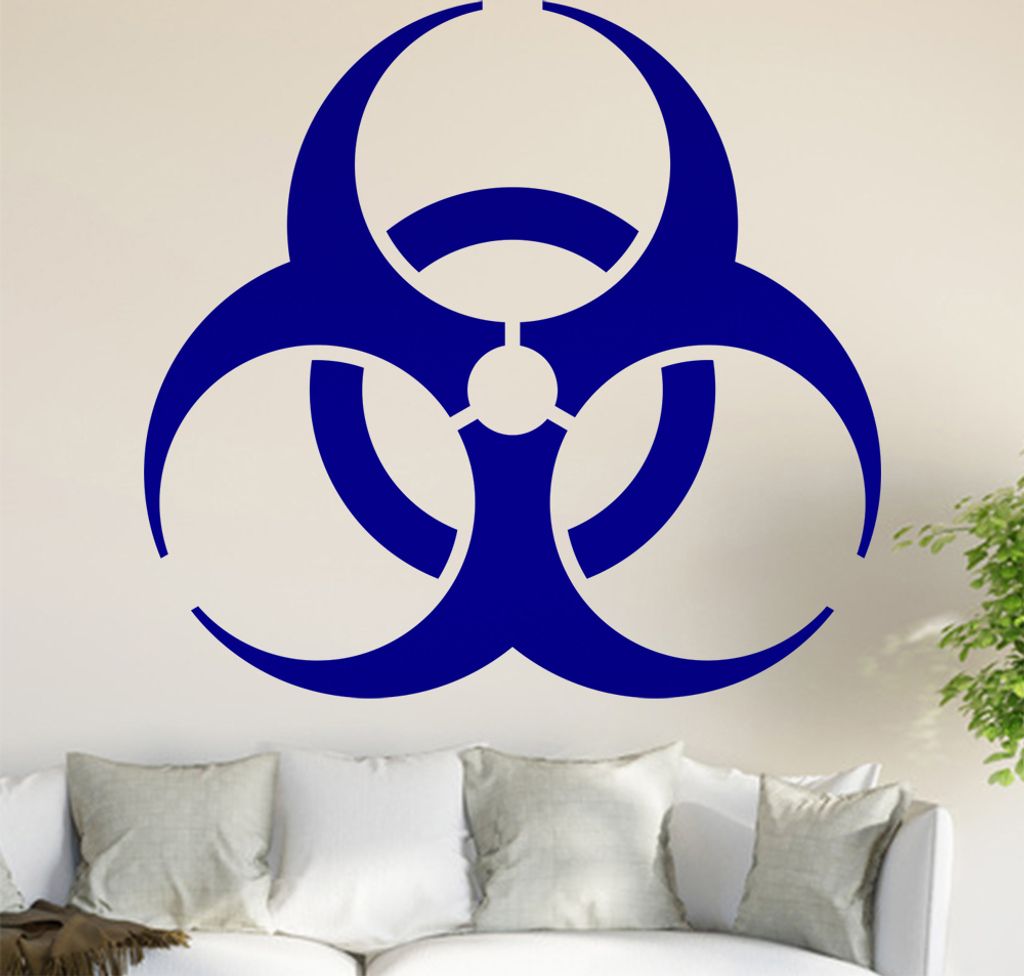 Biohazard Wandtattoo in 6 Größen - Wandaufkleber Wall Sticker - Dekoration, Küche, Wohnzimmer, Schlafzimmer, Badezimmer