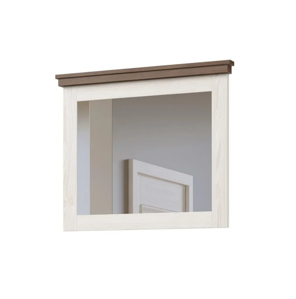 Miroir mural DIBOLL en chêne lefkas et frêne blanc abisko - 60x80 cm