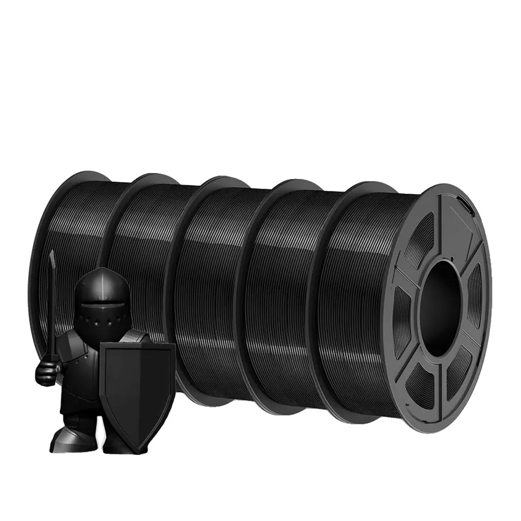 PETG Nero 1.75mm Kit 5 Rotoli x 1.1kg | Stampa 3D senza Pensieri