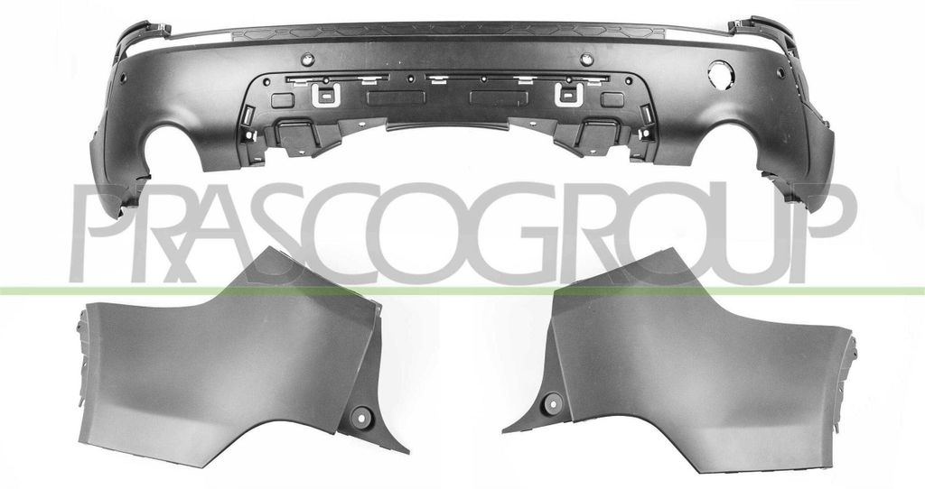 PRASCO Heckstoßstange Stoßfänger Hinten für LAND ROVER Discovery Sport (L550)