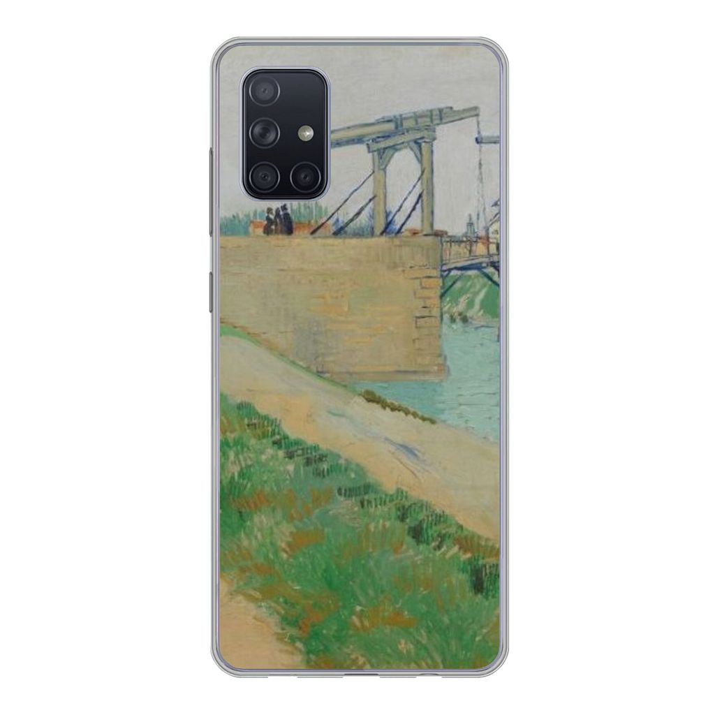 MuchoWow Handyhülle Schutzhülle Hülle für Samsung Galaxy A51 5G Die Brücke von Langlois - Vincent van Gogh Silikon Softcase Handy Hülle - A...