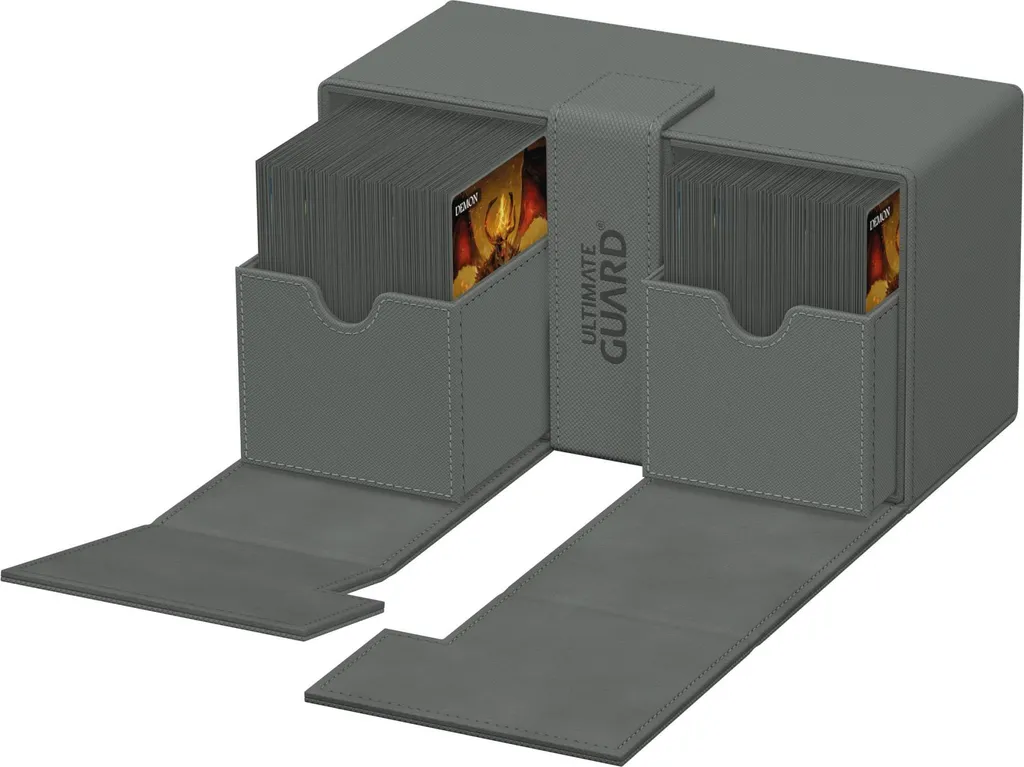 Boîte de rangement double pour cartes Ultimate Guard Xenoskin gris - 4