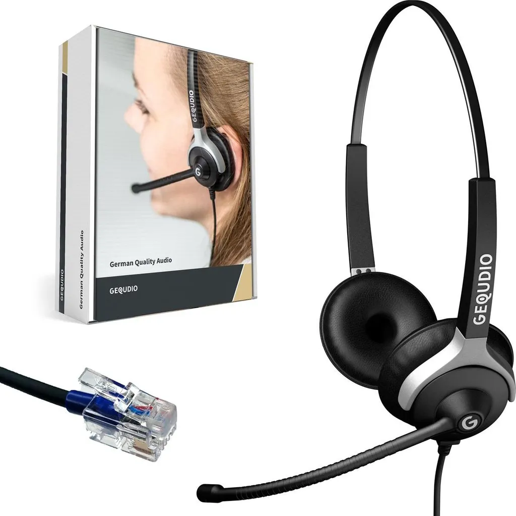Casque Double Oreille Ergonomique et Cordon RJ9 Dédié aux Téléphones Cisco