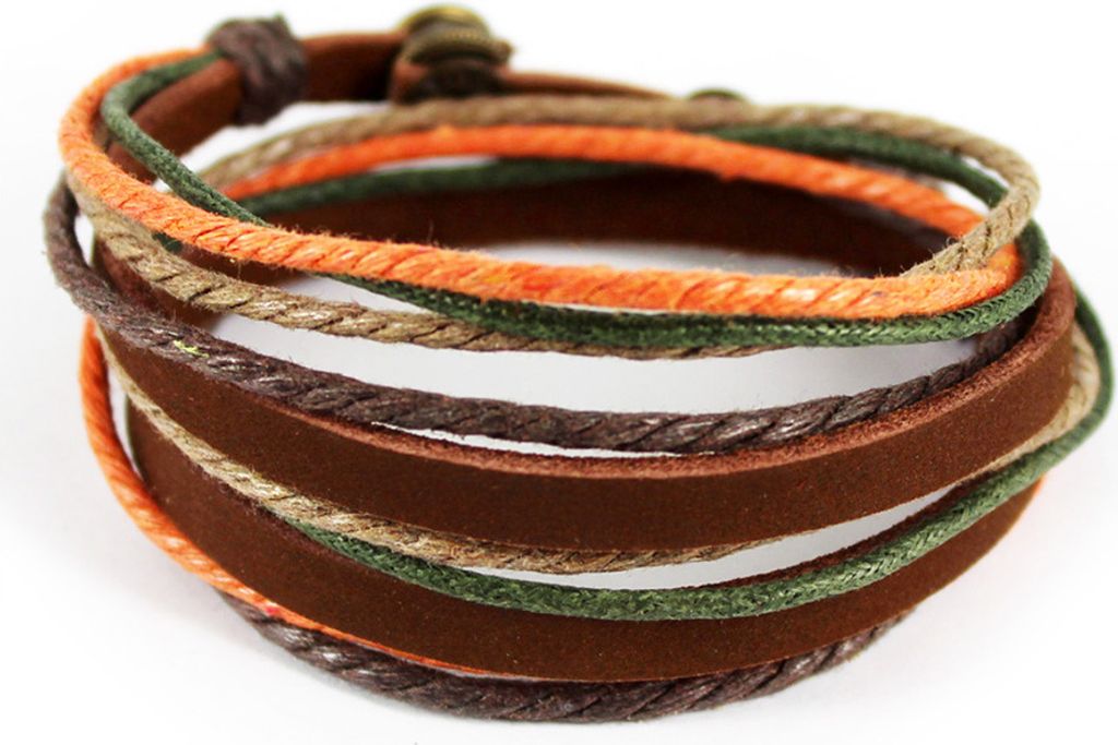 axy Lederarmband Wickelarmband Armband Echtlederarmband für Herren Damen Männer Jungen Armschmuck