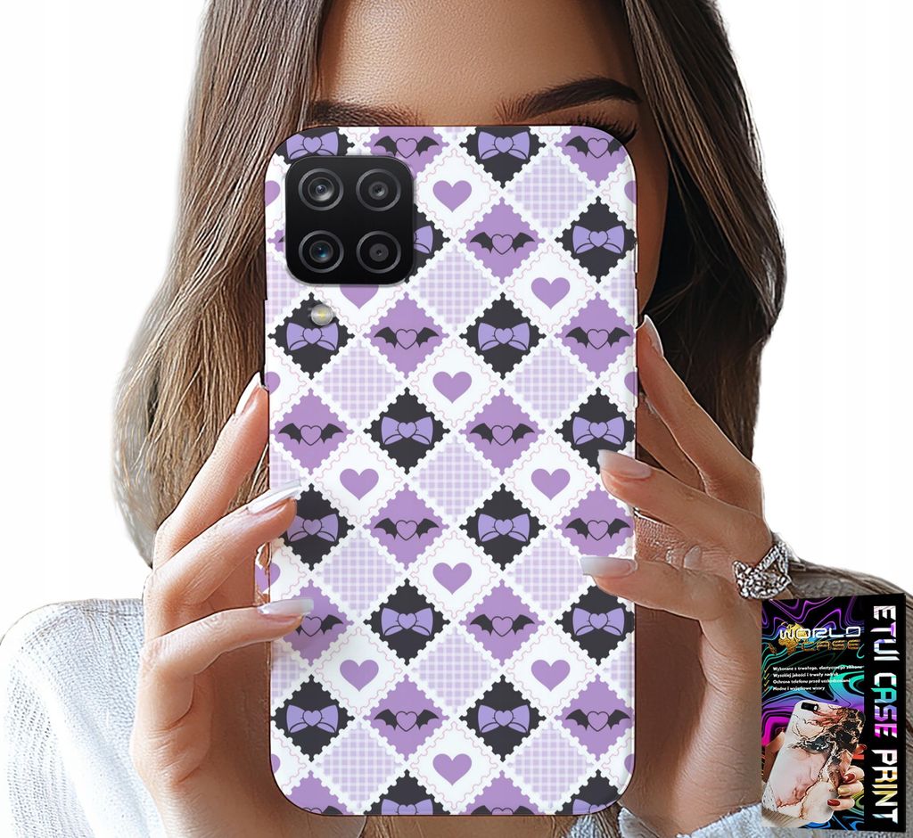 Etui Für Samsung A12 / M12 - Mode Herzen Bogen + Glas