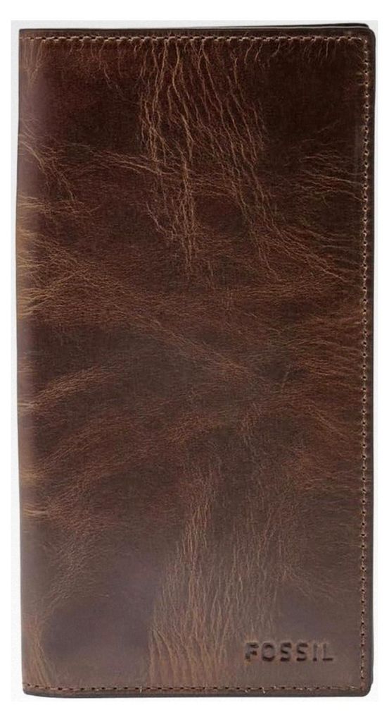 Geldbörse für Herren Derrick, 100% Leder Bifold Dunkelbraun L: 8,9 cm, B: 1,3 cm, H: 17,1 cm