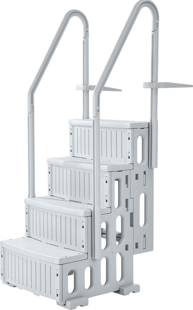 VEVOR Poolleiter, 4 Stufen, 180 kg Tragkraft, geeignet für 48-54 Zoll große Einbaupools und oberirdische Pools und jede Terrassenoberfläche