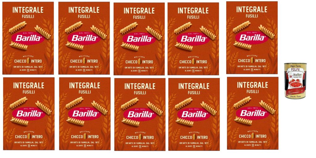 Barilla Integrale Fusilli – Vollkorn Hartweizennudeln – reich an Ballaststoffen, 100% Vollkorn – perfekte Spiralform für Saucen – Kochzeit...