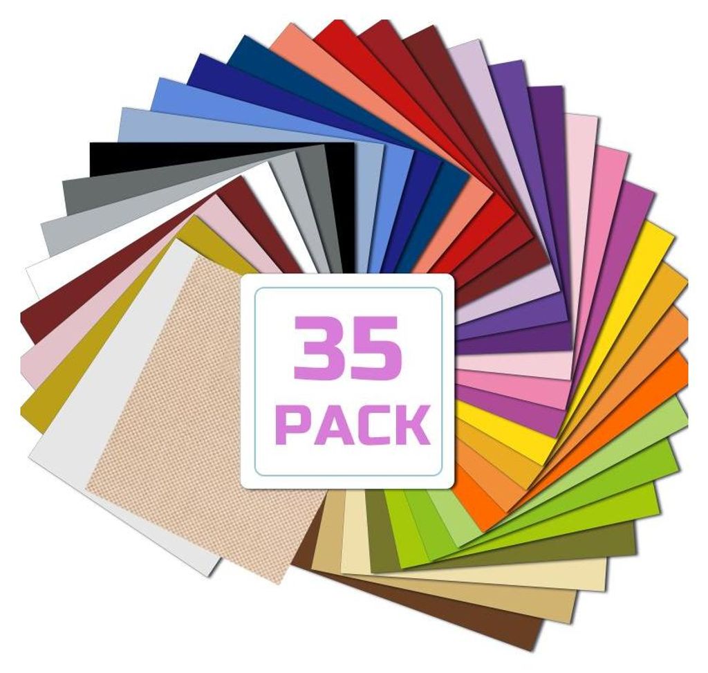 35 feuillesPolyuréthaneHeat Transfer Vinyl 12x12in, film Image du produit 