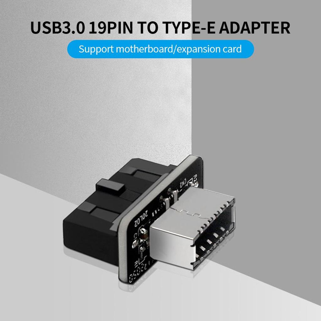 Motherboard USB3.0 19PIN auf Typ-E 90° Adapter Treiberfreier Konverter Hochgeschwindigkeitsübertragungsunterstützung Erweiterungskarte
