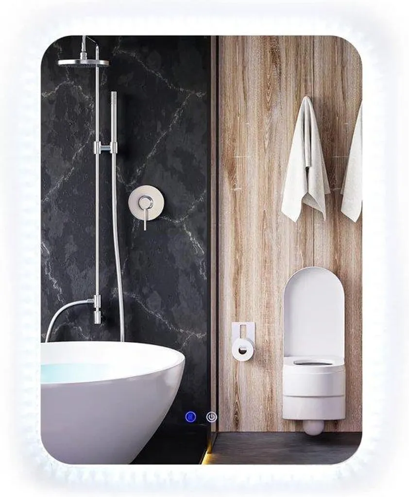Miroir LED incassable sans buée : la solution pour salle de bain humide
