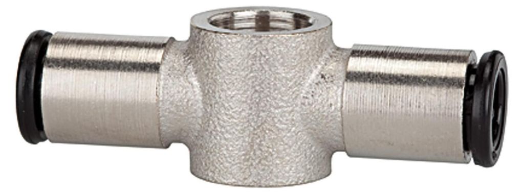 Riegler T-Ringstück, für Hohlschraube G 3/8, Schlauch-Ø 12 mm, MS vern.