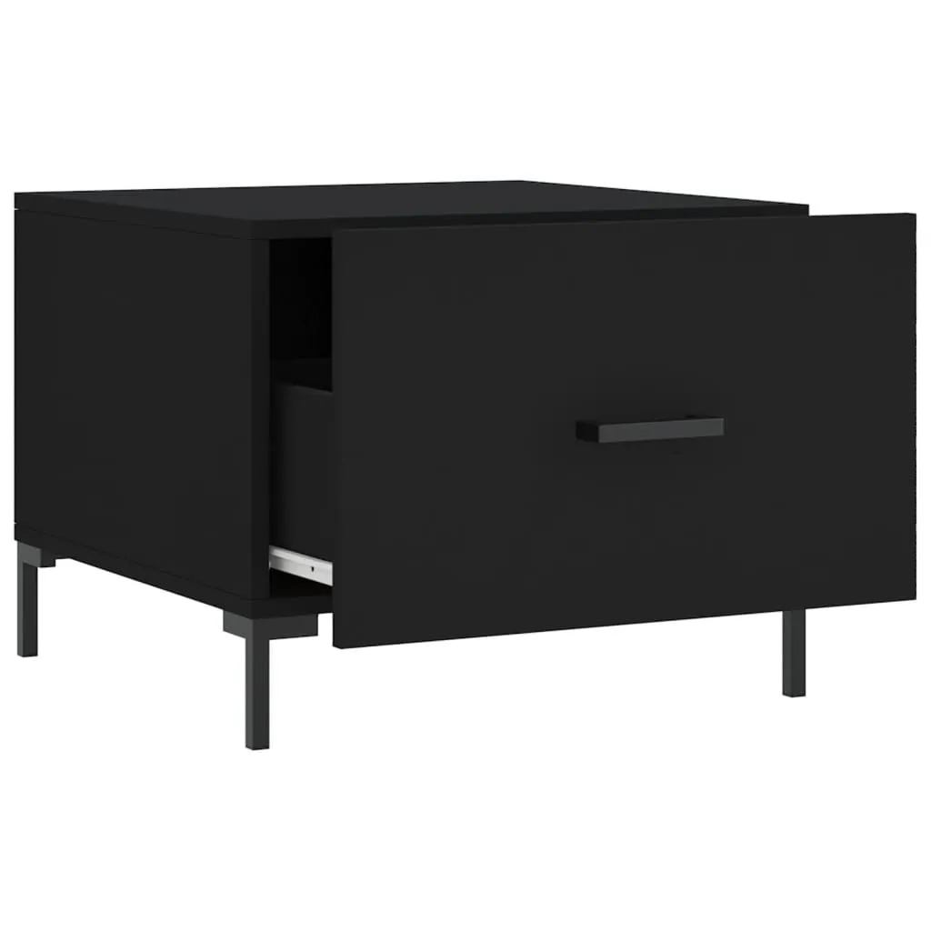 SYFAX™ Set 2 Tavolini Neri 50x50x40 cm in Legno Multistrato per Salotto - 6