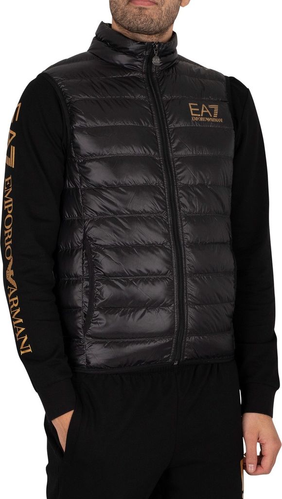 EA7 Daunenweste, Schwarz S