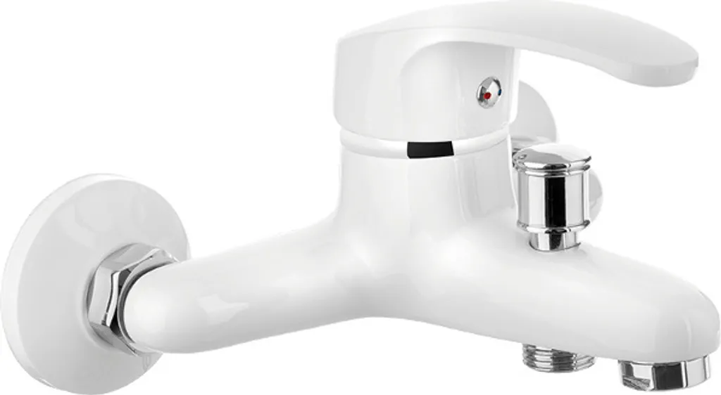 Miscelatore da bagno a parete Miscelatore da bagno bianco/cromo KAKADU senza set doccia