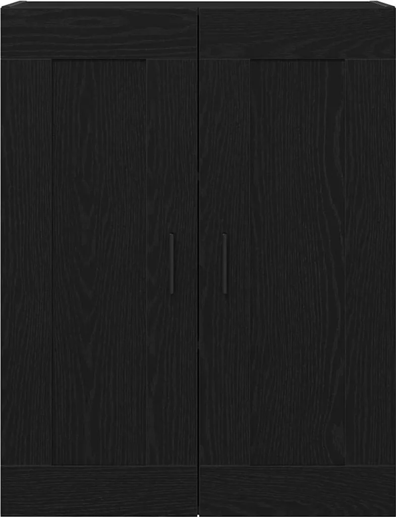 vidaXL Armadio a muro rovere nero 69,5 x 34 x 90 cm