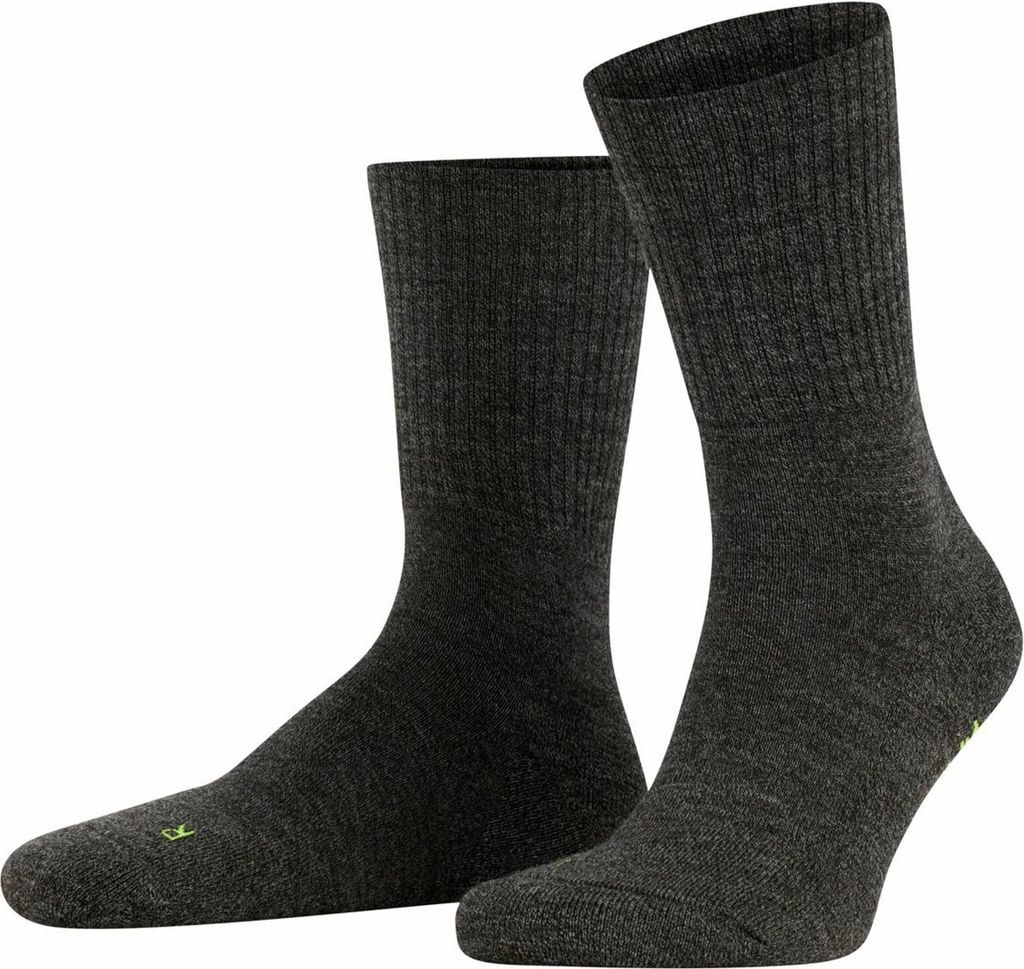 FALKE Uni Sportsocken - Walkie Light, Trekking- und Wanderstrumpf, Unifarben Dunkelgrau 39-41