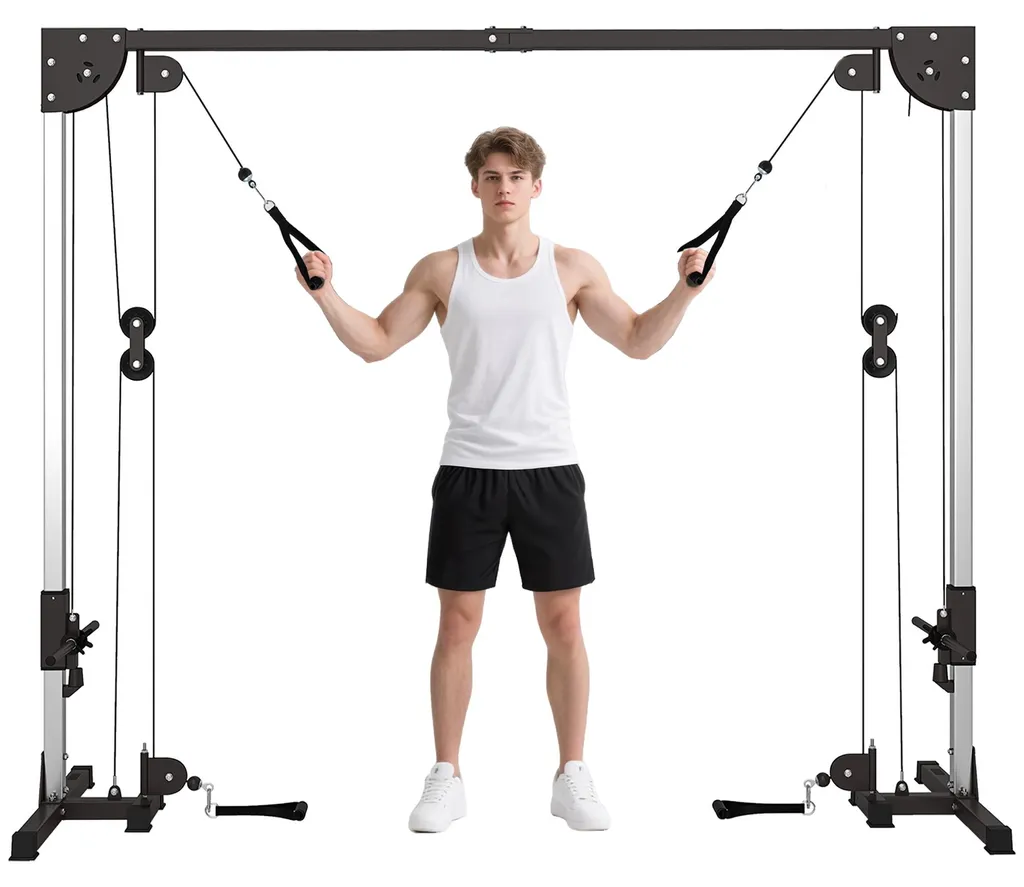 Appareil musculation double poulie pour s'entraîner chez soi