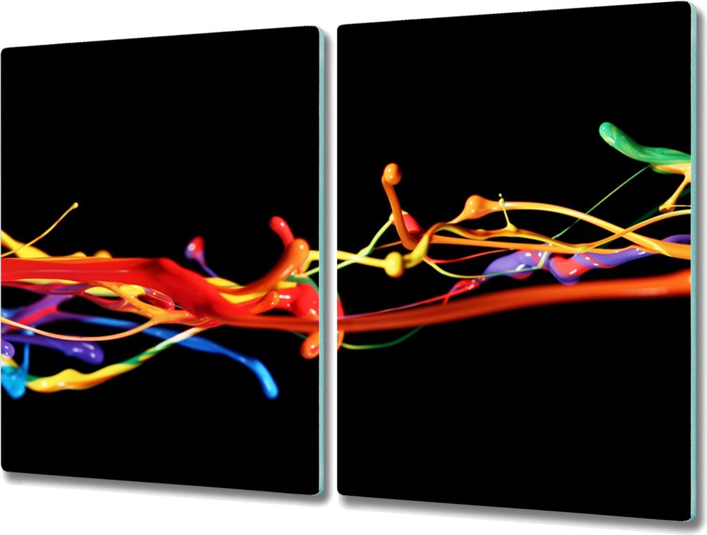 Coloray Küchenbrett Kochplattenabdeckung Hackbrett Schneidebrett Herdabdeckplatte 2x40x52 cm - bunte Farbe