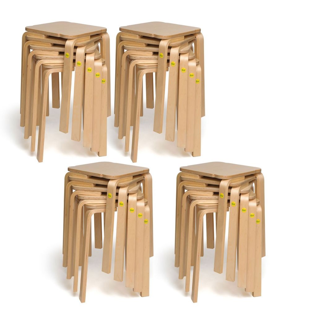 20x Erzi tabouret 38 en bois moulé - empilable Image du produit 