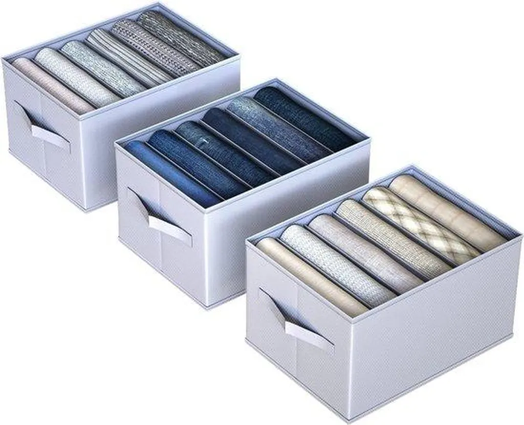 Système de rangement pour tiroirs d'armoire en tissu mesh respirant Gris