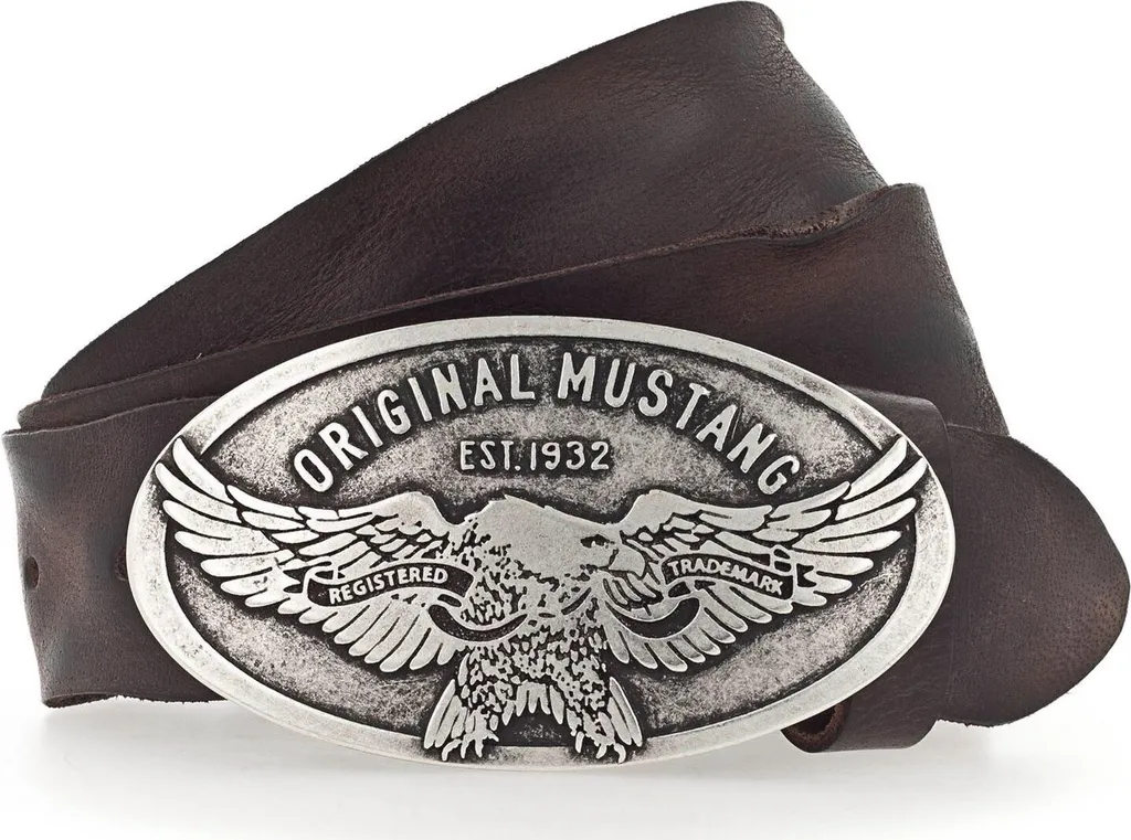 Cintura MUSTANG Uomo in Vera Pelle W95 Dark Brown | Qualità Premium