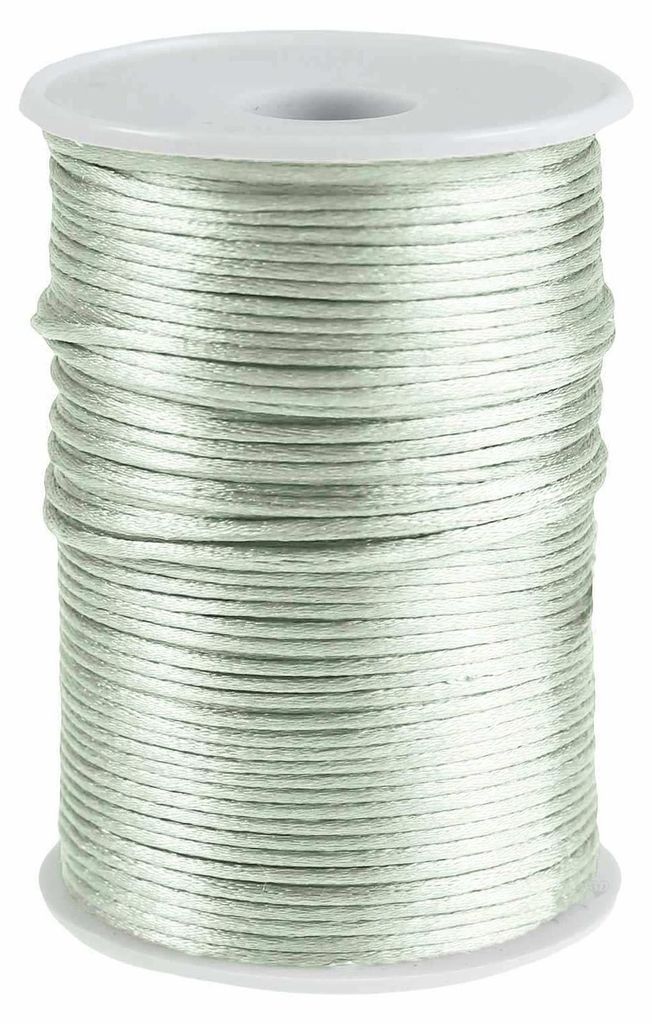 90m Satinschnur Ø2mm, 100% Polyester blassgrün