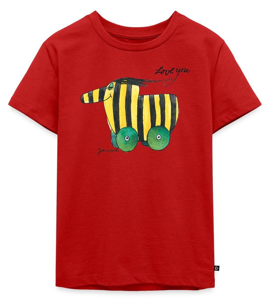 Spreadshirt Janosch Tigerente Love You Kinder Premium T-Shirt, 98/104 (2 Jahre), Rot