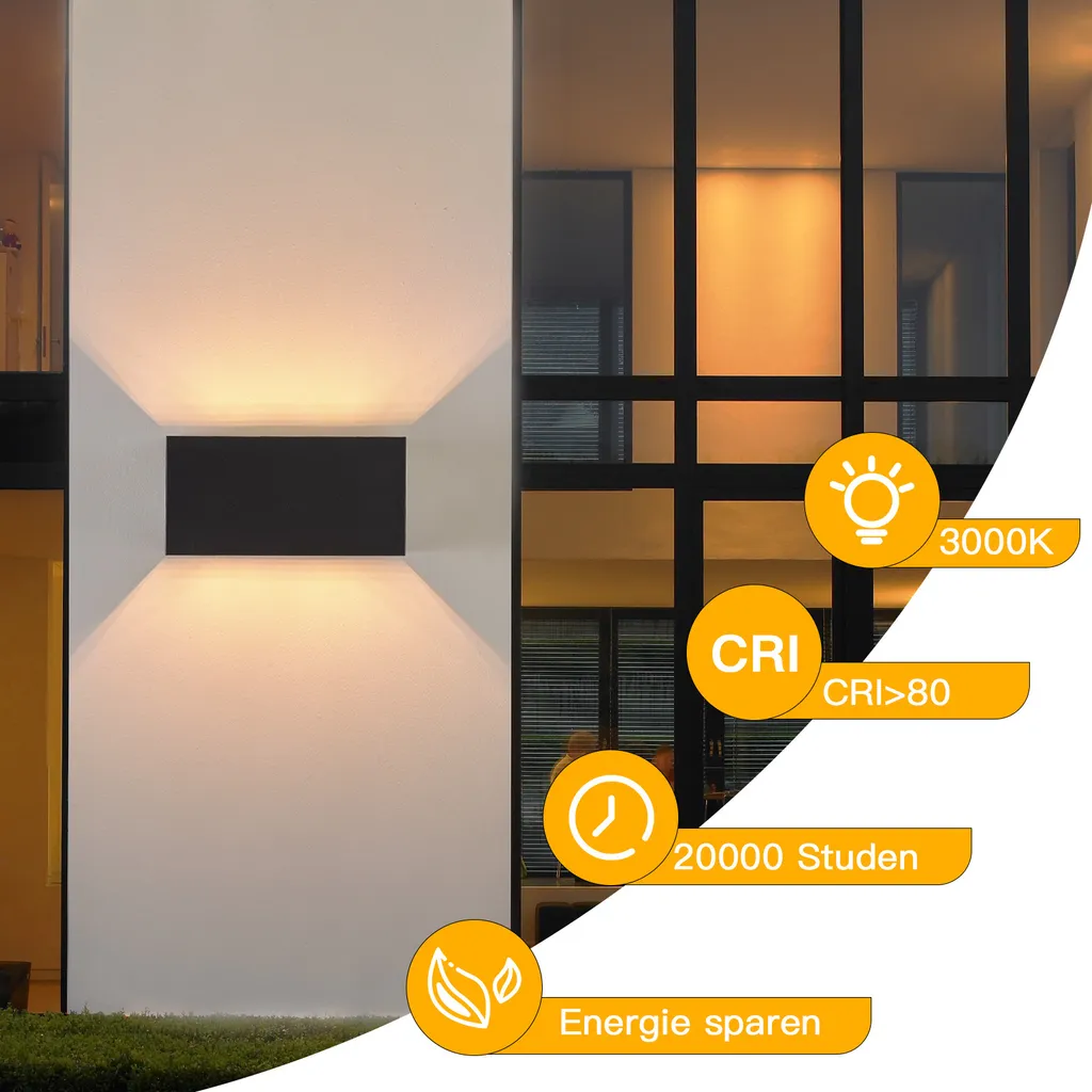 Éclairage Mural Jardin et Terrasse LED IP65 Applique Noire Design G9 - 7