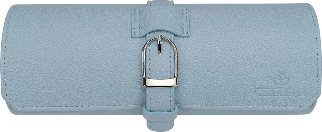 WINDROSE Watch Roll Sky Celeste - Custodia Orologi da Viaggio Elegante