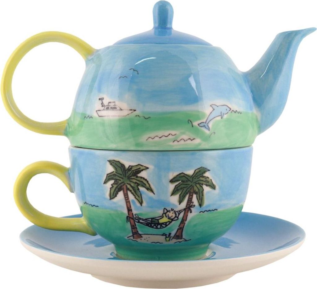 Mila Keramik Tee-Set Tea for One Reif für die Insel
