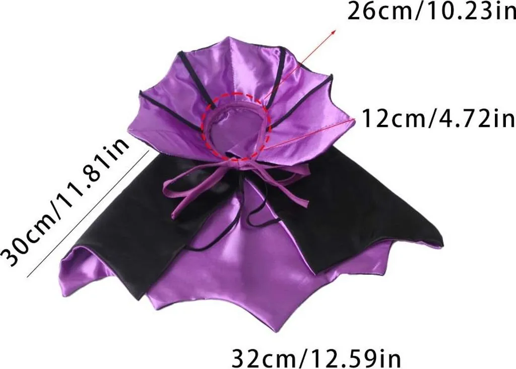 Trasforma il tuo Pet in un Piccolo Mago: Mantello Viola 30x26cm