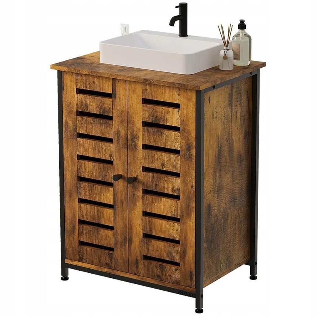 Mobile da bagno con lavabo, marrone, stile loft, da Immagine del prodotto 