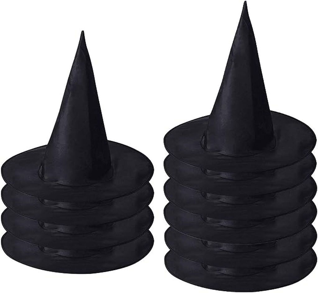 10er Pack Hexenhut Schwarz Halloween Party Hüte Kostüm Produktbild 