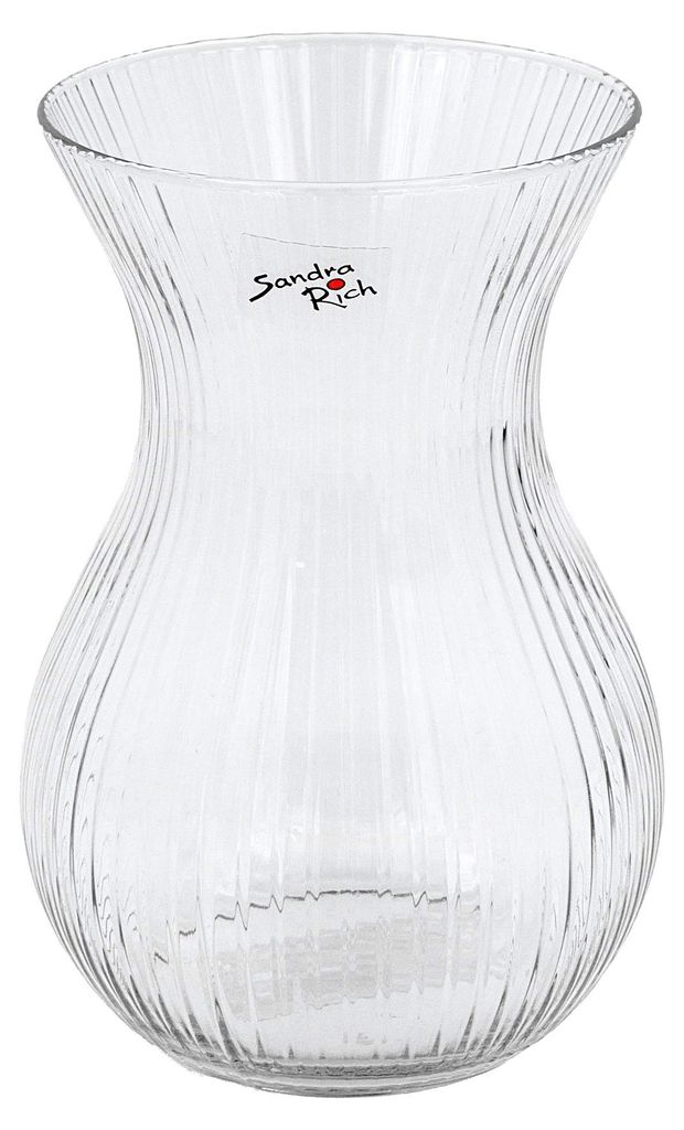 Glasvase „Stripes“ 18 x 12cm – Blumenvase aus Glas für Produktbild 