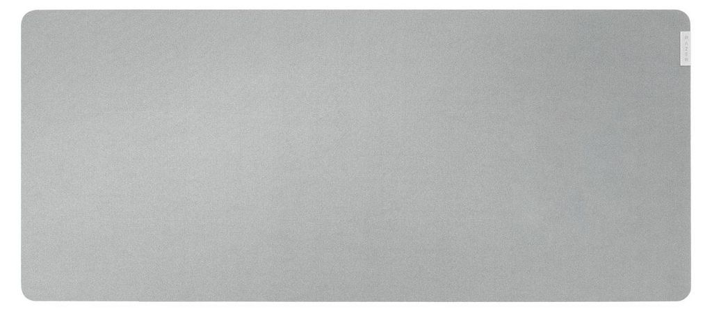 A plain gray mousepad is shown from a top-down perspective on a white background.