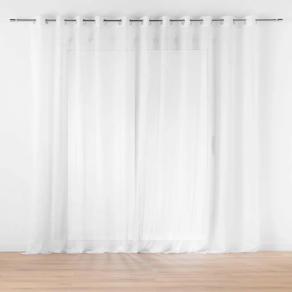Tenda LISSEA in Voile Bianco: Arredo Tessile Elegante e Minimalista