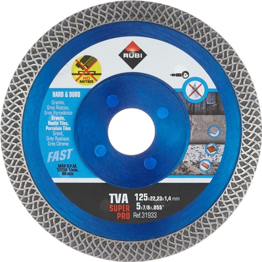Diamantový Disk Na Rezanie Nemetalov Rubi 125X1.4X22.23 Obrázok produktu 