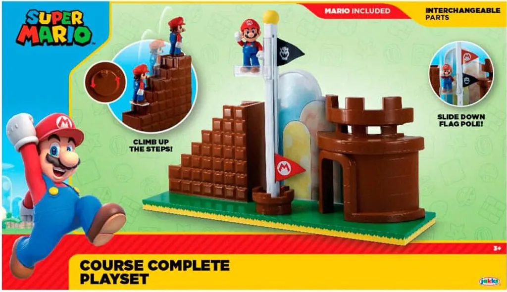 Coffret Super Mario Bros Level End avec Figurines et Accessoires de Jeu