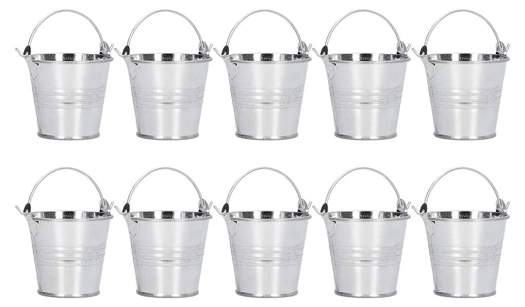 10 Stück Garten Kleine Eisen-Eimer Sukkulenten Topf, Kleiner Metall Kübel für Innen-Outdoor 10 Stück Blumentopf Mini Sukkulenten Pflanzen Topf ...