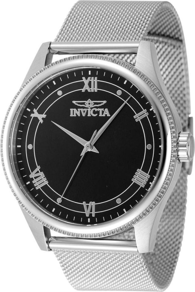 Invicta Celestial 48479 Herren uhr - Wasserdicht - Analog - Quarzuhrwerk - Edelstahl mit schwarzen zifferblat - 43mm